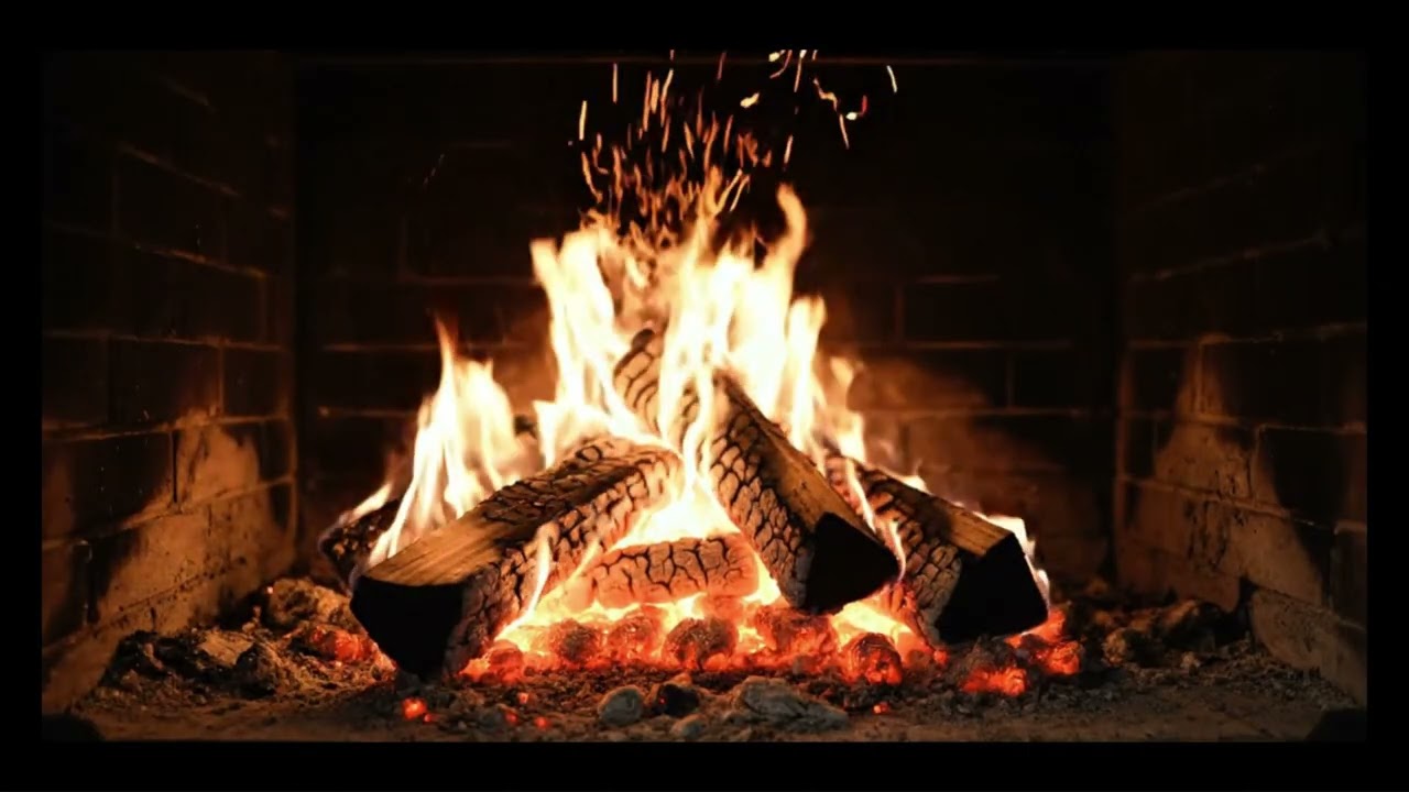 Relaxing Sound Fireplace 4K No ADS