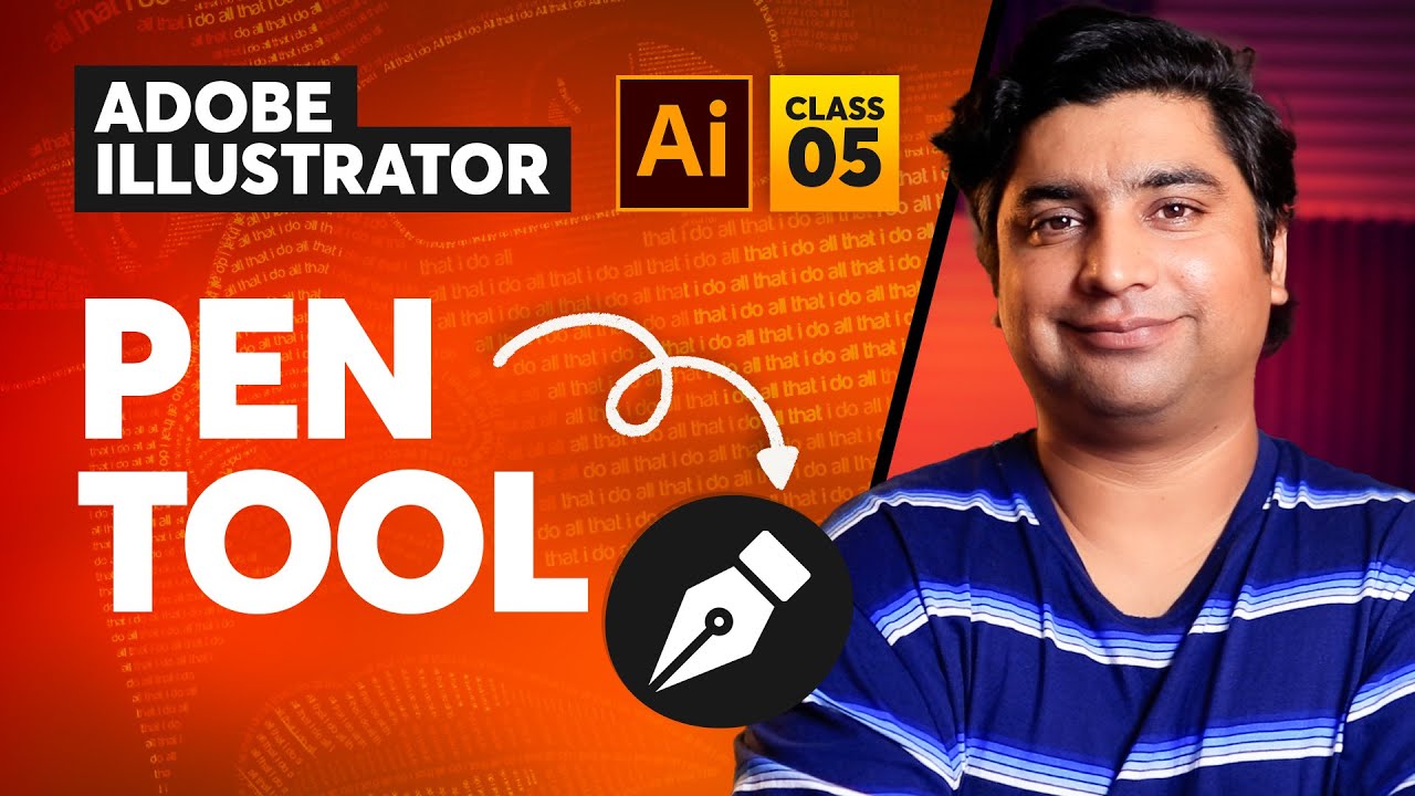 Adobe Illustrator Course - Pen Tool - Class 5 Urdu / Hindi