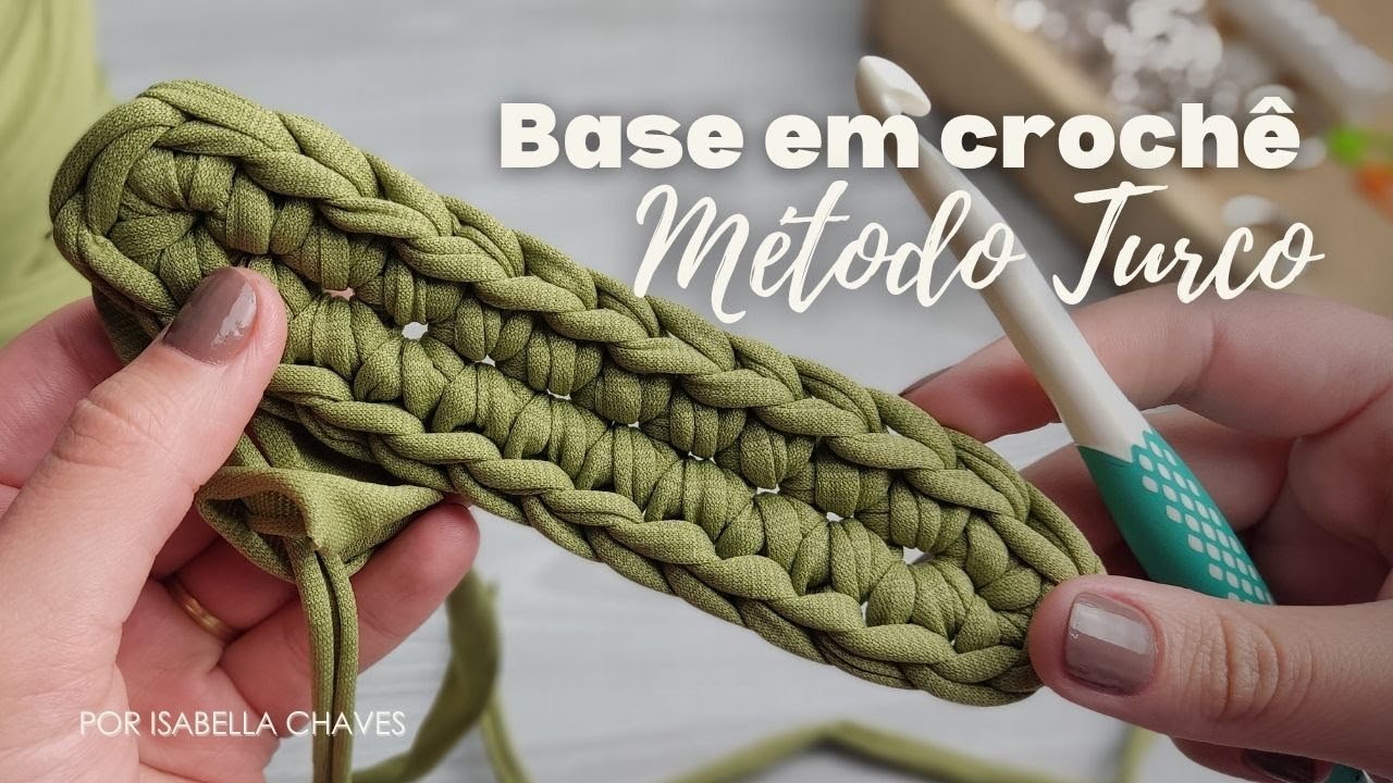 Base em croch&ecirc; para bolsa e chutch - Base estilo 