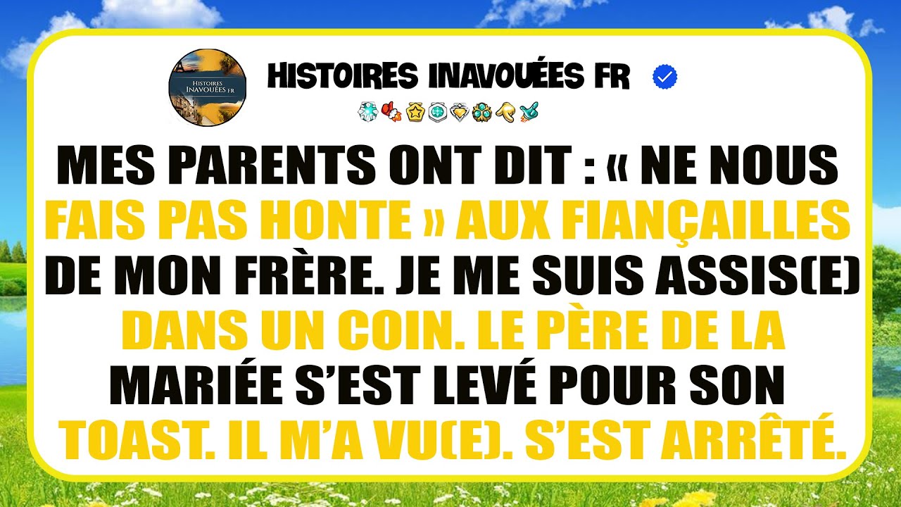 Aux Fiançailles De Mon Frère, Mes Parents M’ont Humilié… Puis Le Père De La Mariée S’est Levé.