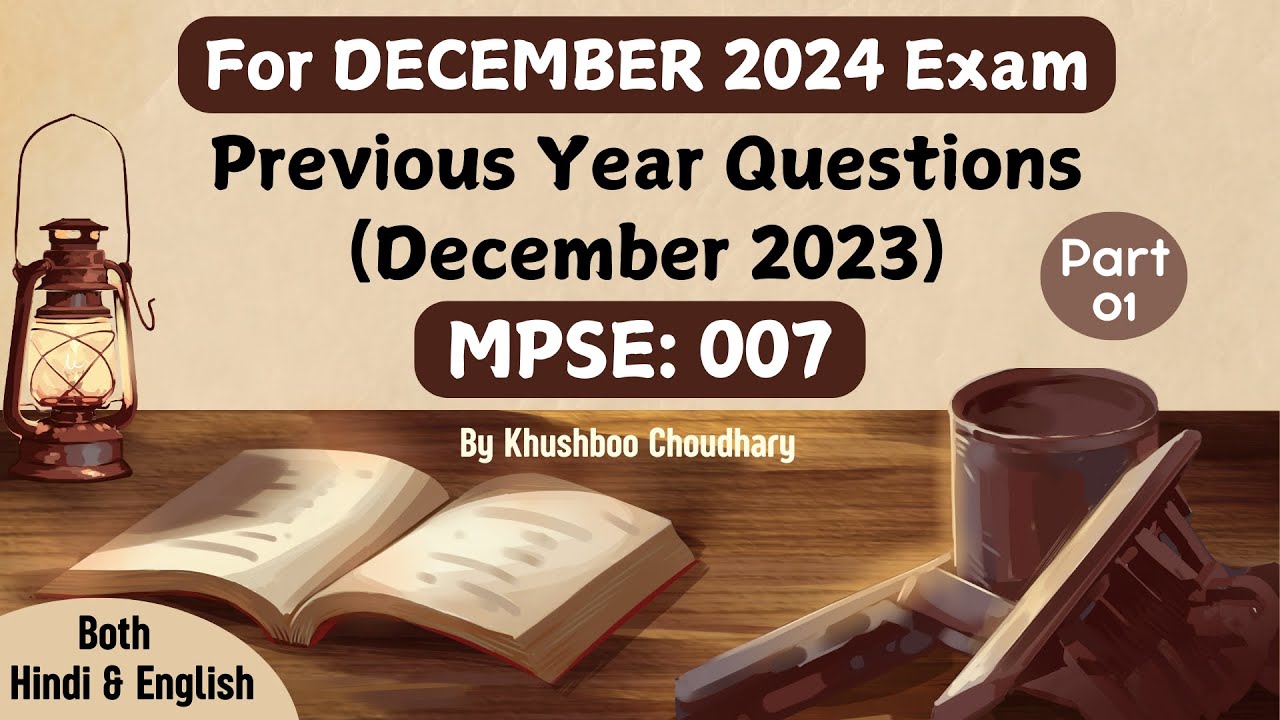 MPSE-007 l PYQ Dec-1 l Social Movements & Politics in India l IGNOU I Political Science l UPSC