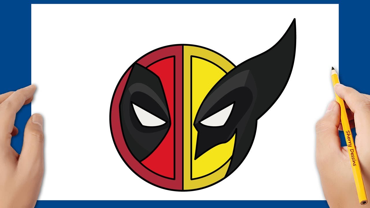 Comment dessiner le logo de Deadpool et Wolverine facile | Tuto Dessin