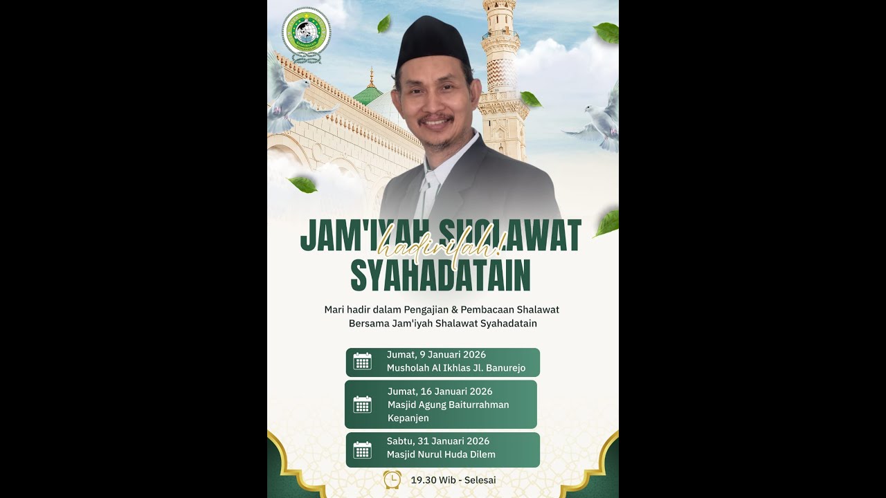 Jam'iyyah Sholawat  Syahadatain Bersama MWC NU Kepanjen &Masjid Agung Baiturrahman Kepanjen.