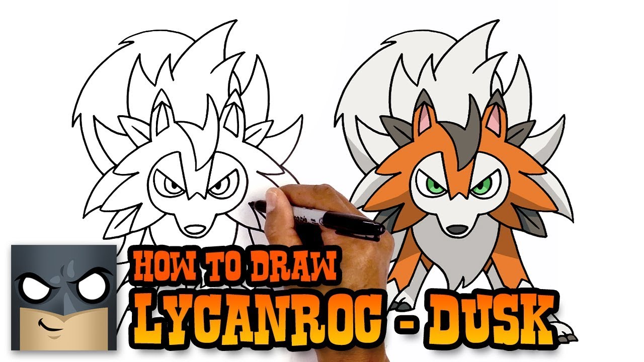 How to Draw Lycanroc | Dusk Form | Pokemon