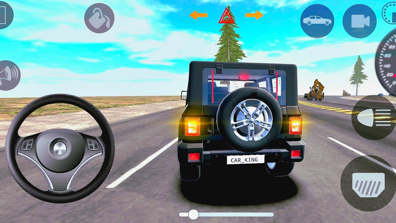 Mahindra Black Thar Indian Thar Game Car Games: (thar Wala game) #games #gaming 