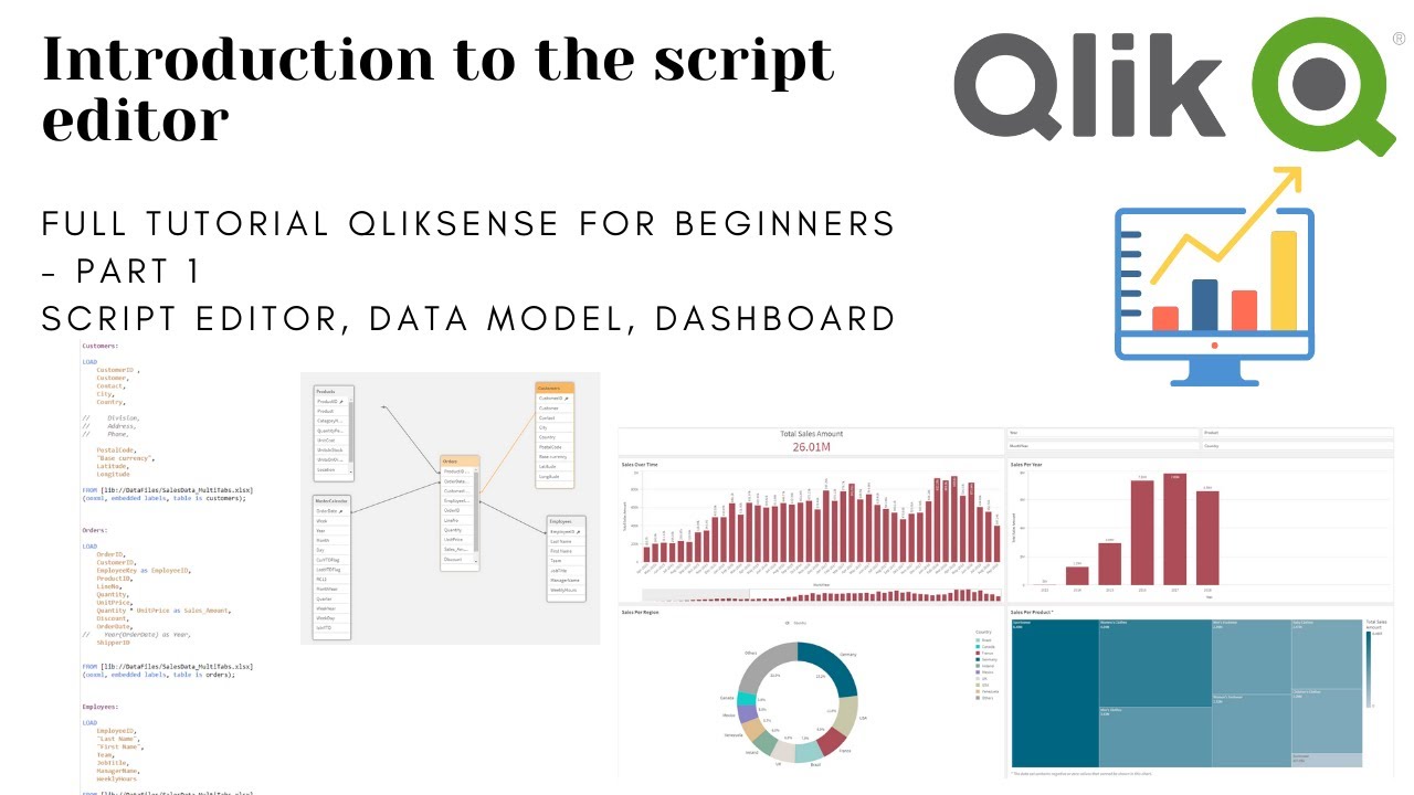 QlikSense Script Editor & Data Model Basic tutorial. Build QlikSense app from scratch.