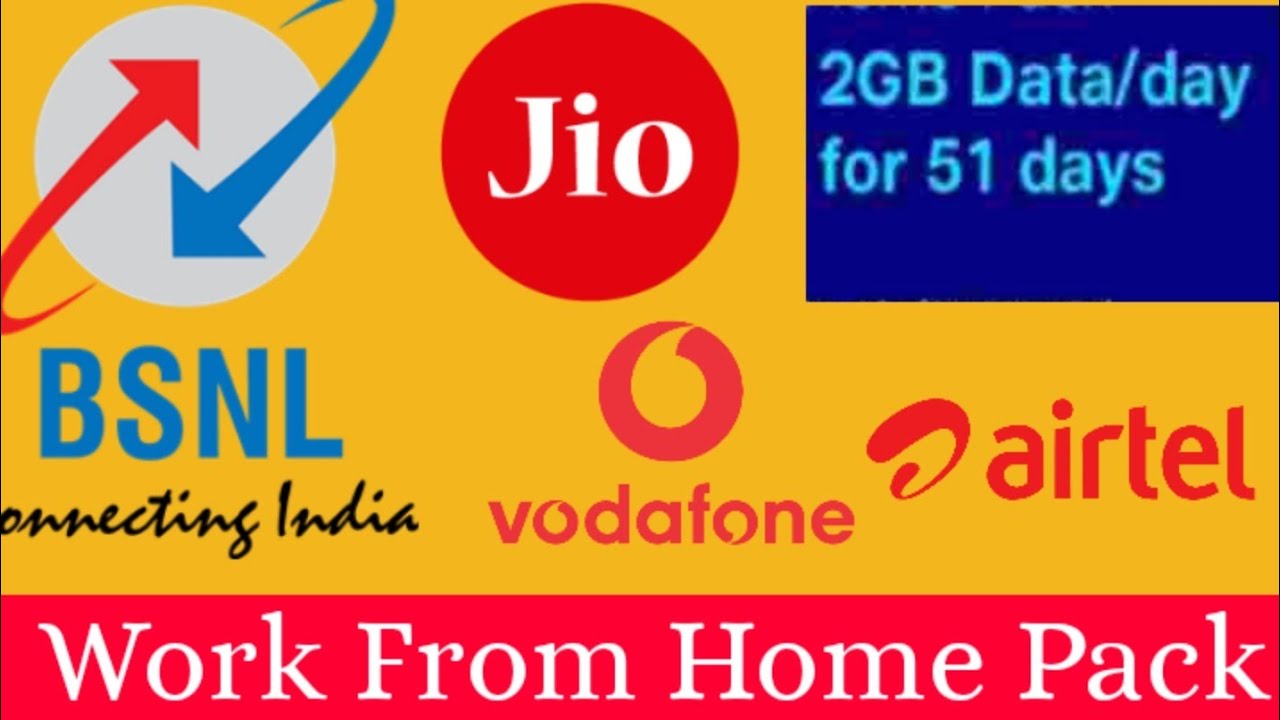 Jio Work From Home Pack !! Jio Work From Home Plan !! Jio New Plan !! Airtel New Plan !! Jio Plan