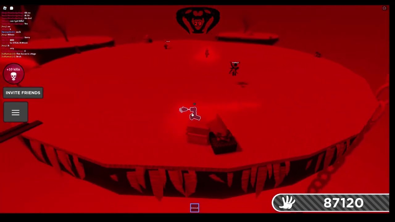Killing 2 teamers and proceeding to get 100 kills