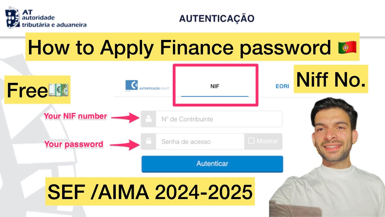 AIMA Update How to apply Finance/ Niff no. Password online| stepbystep #portugal2025  #aimaportugal