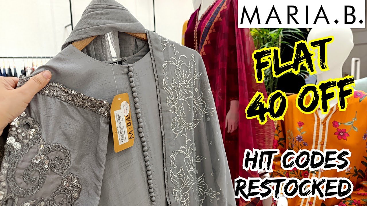 Maria.B Flat 40%Off Sale♥️Hit Codes Restocked♥️Maria.B Pret Sale 2025♥️
