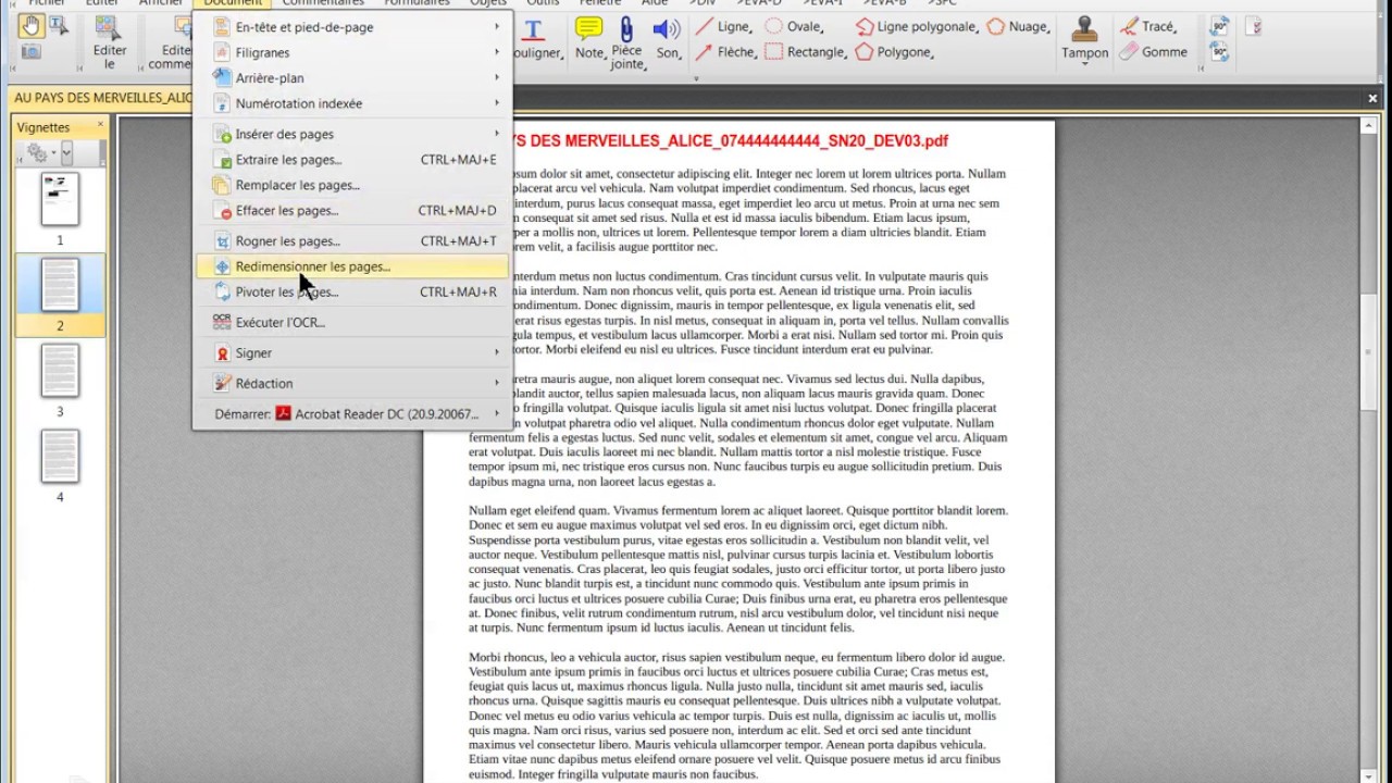 Ajouter une marge avec le logiciel PDF-XChange Editor