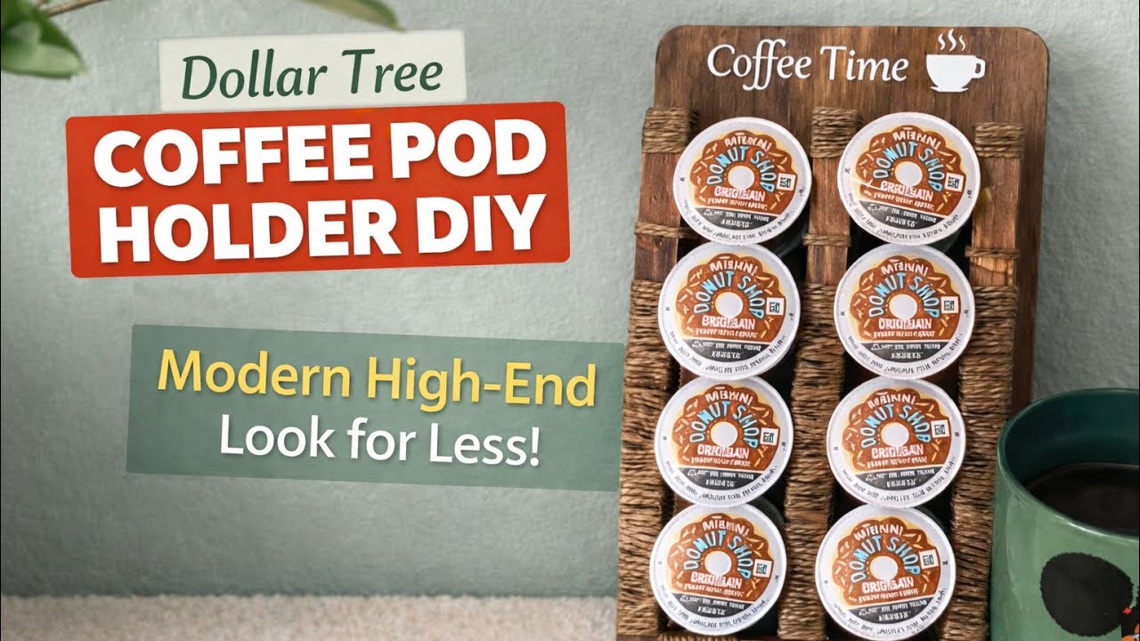 Dollar Tree Coffee Pod Holder DIY | Modern High-End Look for Less ☕