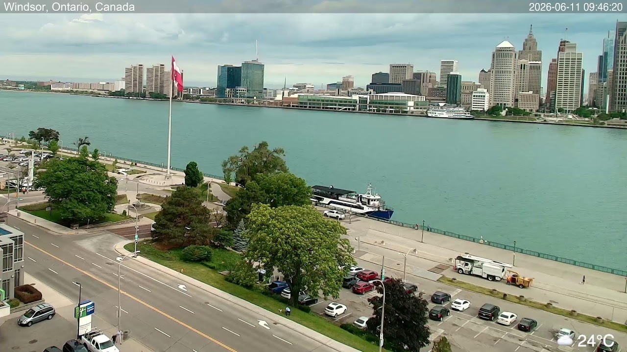 Detroit River Live Cam from Windsor, Ontario, Canada 🇨🇦
