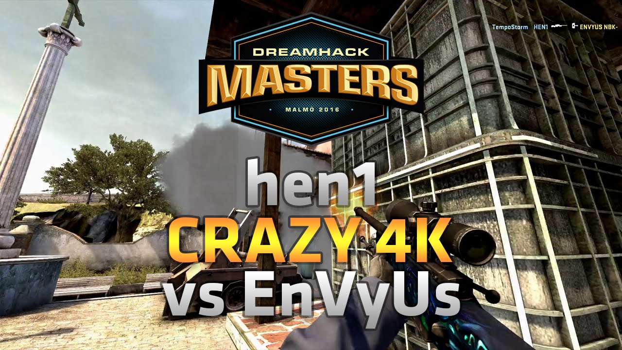CS:GO - Dreamhack Masters Malm&ouml; 2016 - hen1 CRAZY 4K vs EnVyUs
