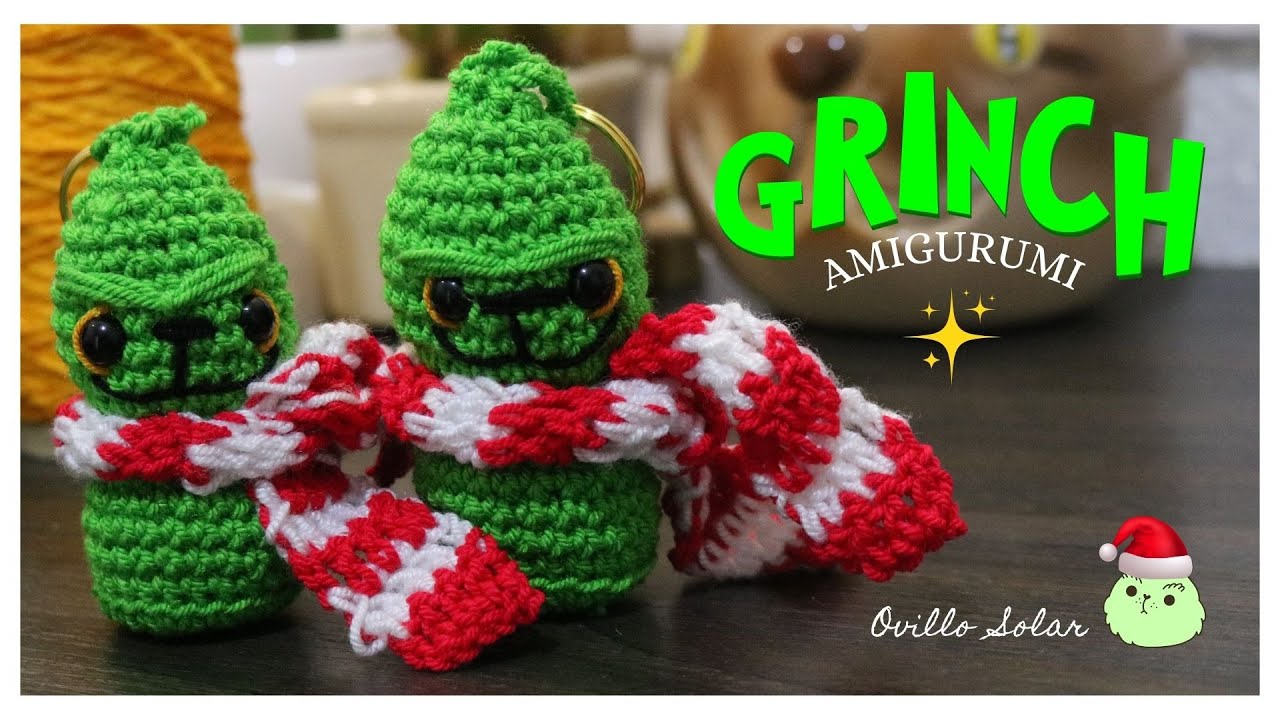 ¡Teje al GRINCH más ADORABLE del mundo EN CROCHET! Tutorial paso a paso | OVILLO SOLAR  🧶☀️
