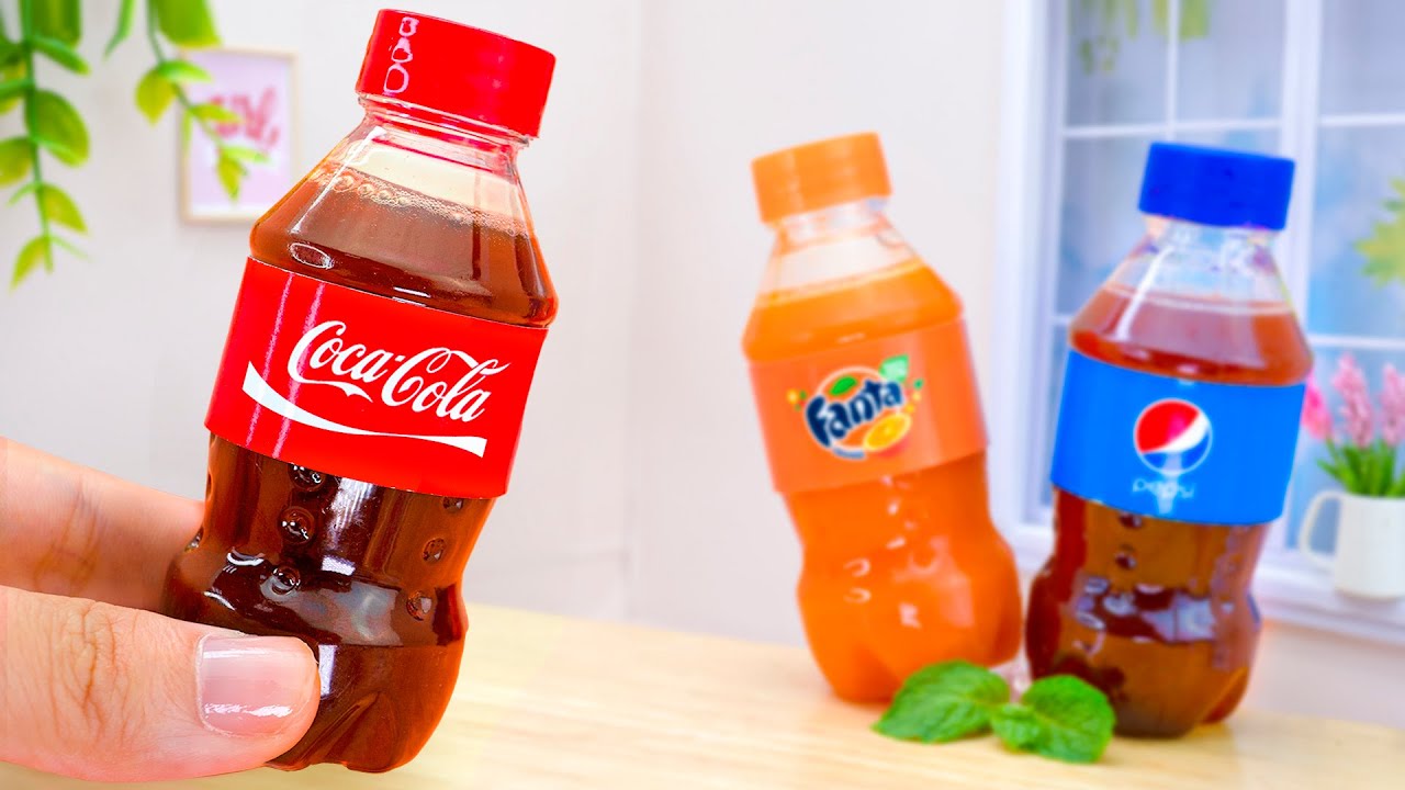 Satisfying Miniature Coca Cola, Fanta and Sprite Bottle Jelly Recipe | Tiny Coolest Dessert Tutorial