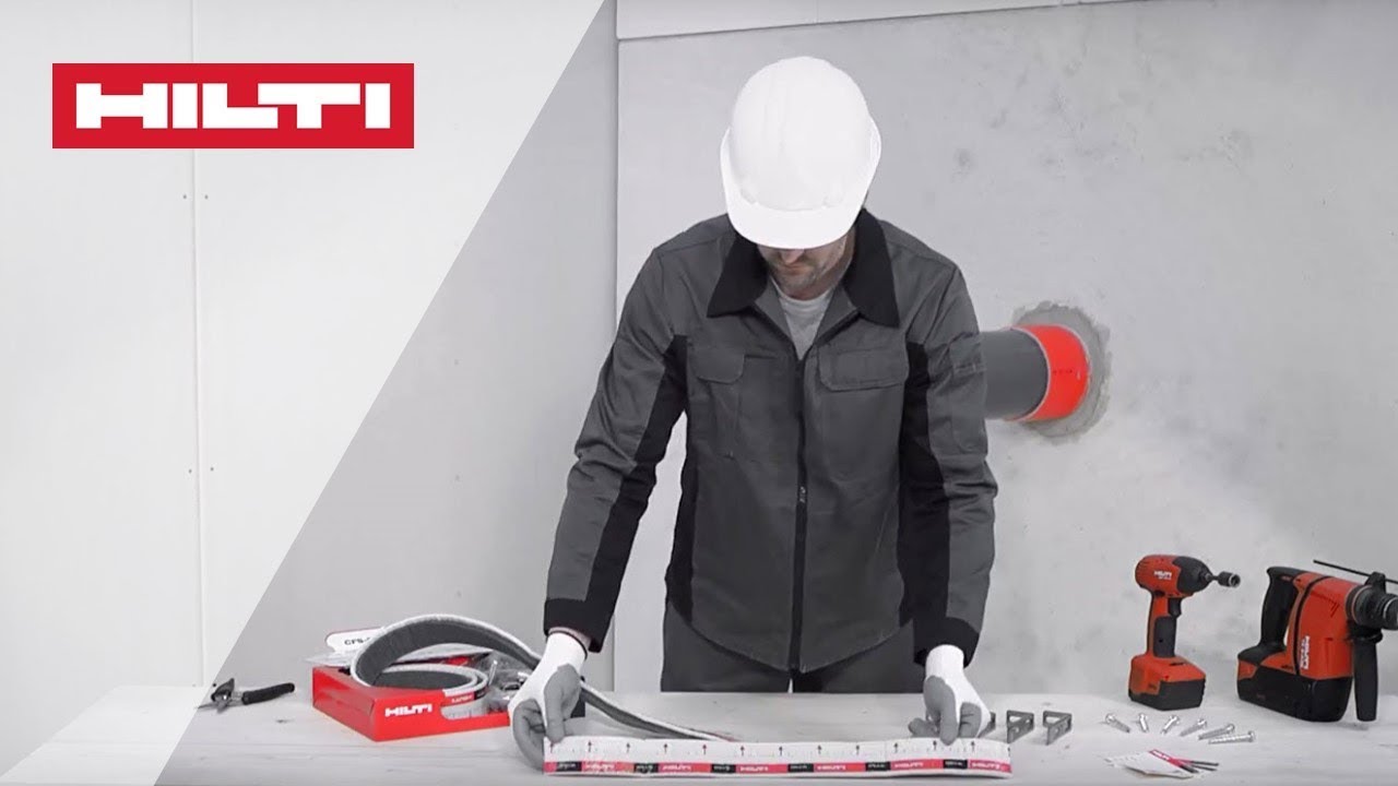 HOW TO install Hilti CFS-C EL Firestop Endless Collar around Large Pipes (125-160mm)
