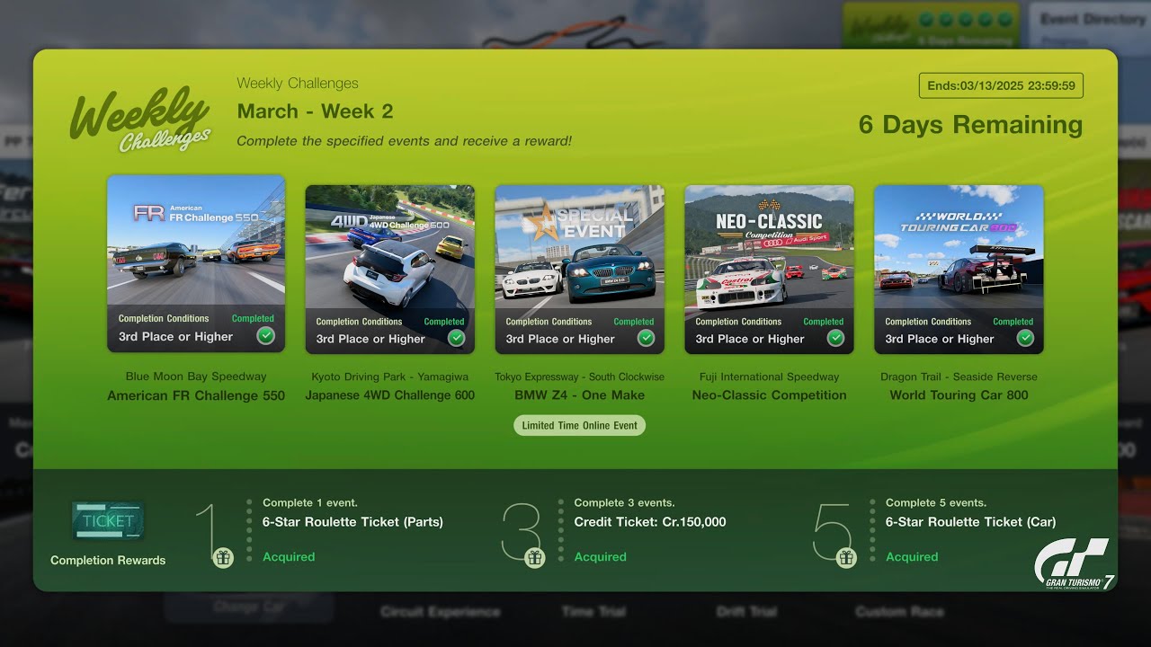 Gran Turismo 7 | Weekly Challenges March 2025 WK.2 - Combo+ Neo Classic & WTC800 [PS5Pro]