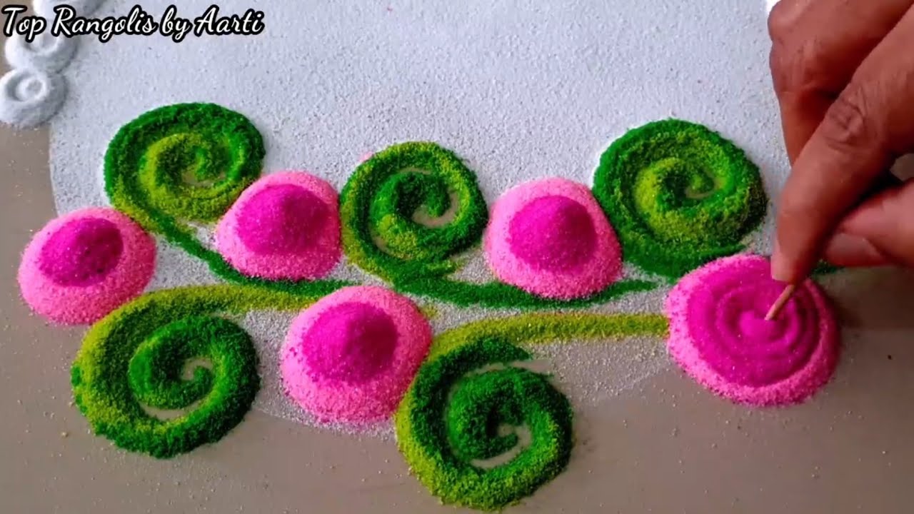 Simple, Small, Beautiful Rangolis For Everyday | Relaxing Sand Videos by Aarti | Top Rangolis