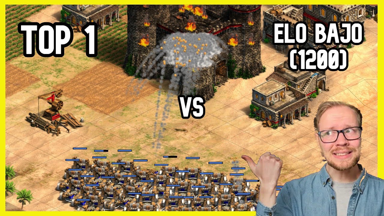 QUE PASA CUANDO EL N#1 JUEGA VS UN ELO BAJO (1200) AGE OF EMPIRES 2