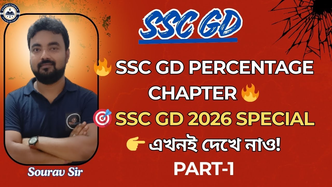 SSC GD 2026 Math | Percentage Part - 1 I Most Expected Questions | Full Practice Set