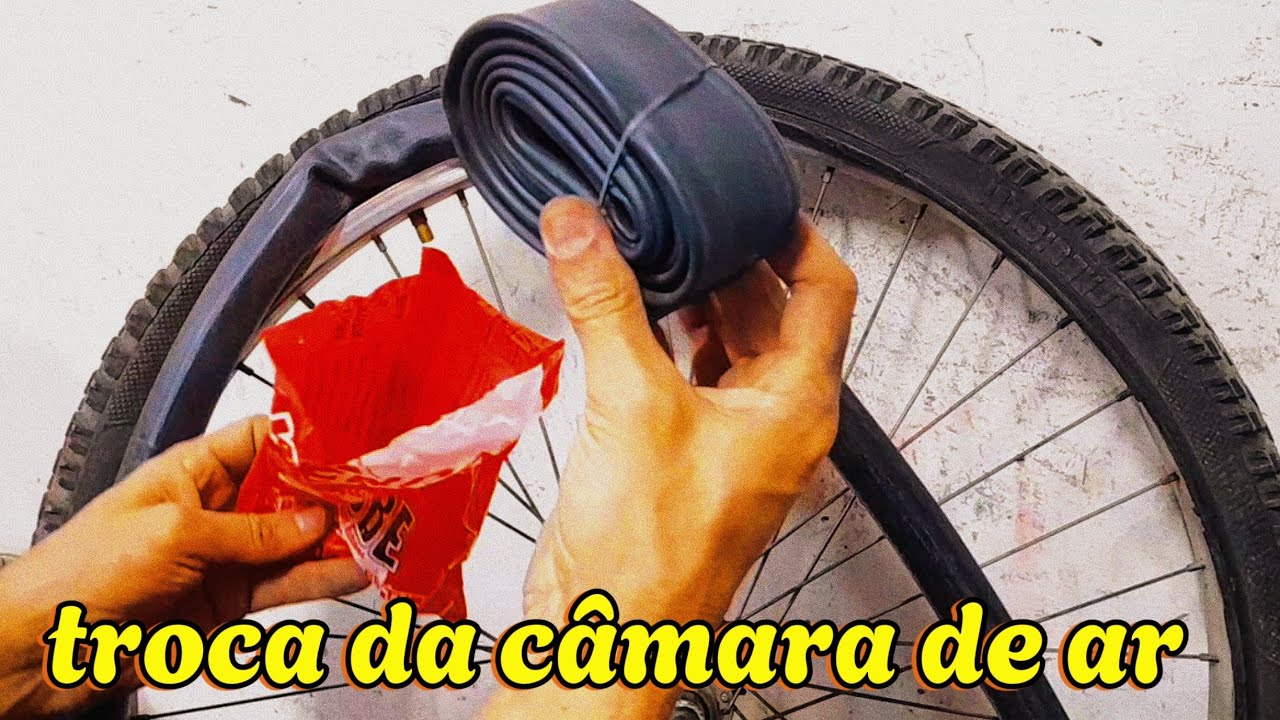 Como trocar câmara de ar da bicicleta do jeito muito fácil. #bike #bicicleta #bicycle