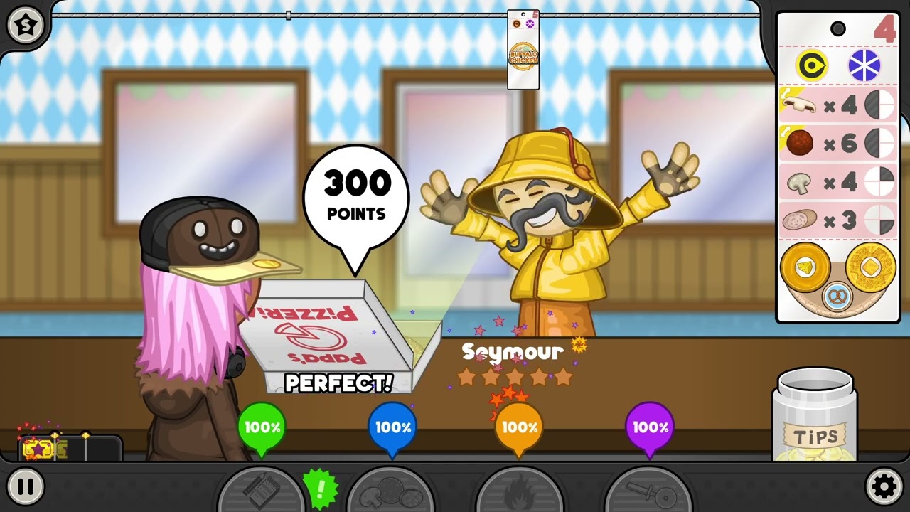 Papa's Pizzeria Deluxe! - 2nd Bavariafest (Perfect Day) (With Talking)