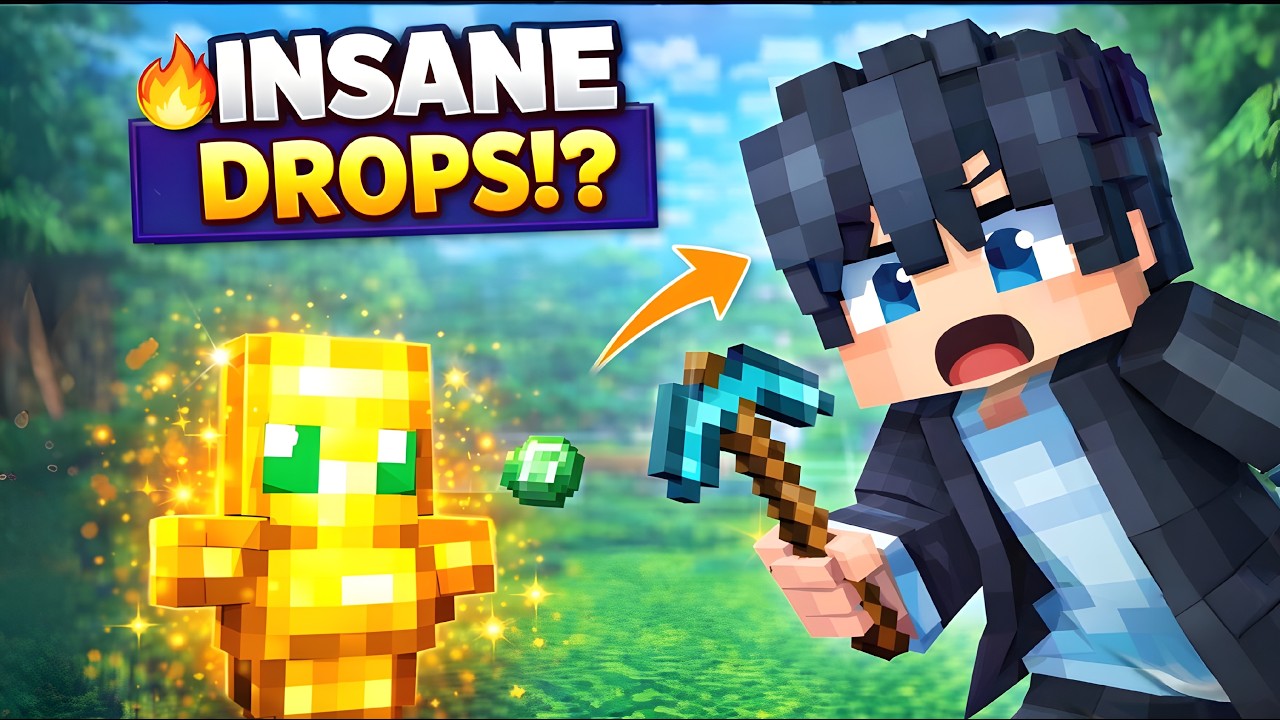 Minecraft But Every Block Drops Random Items… And I Can’t Craft 💀