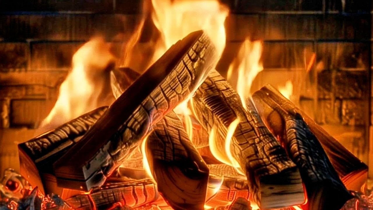 🔥 12 Hours Real Fireplace — Calm Burning Logs & Natural Crackling Fire