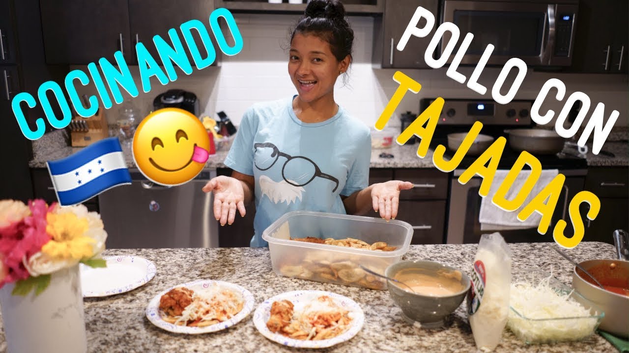 COCINANDO POLLO CON TAJADAS-COMIDA 100% HONDUREÑA 🇭🇳