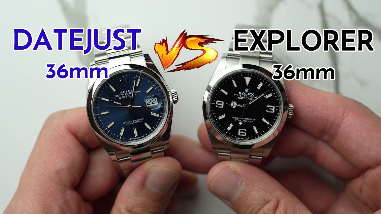 Битва 36-миллиметровых часов Rolex — Datejust 126200 против Explorer 124270