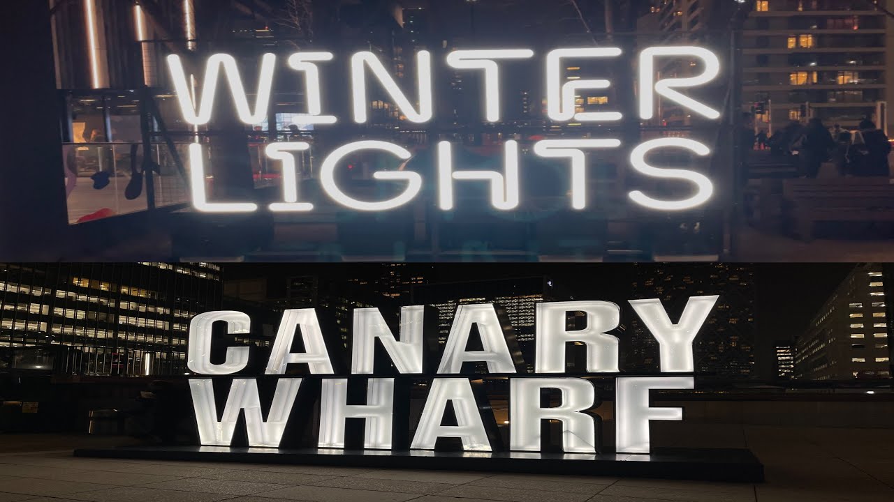 Canary Wharf winter light festival 2025 5-10pm until 1feb 