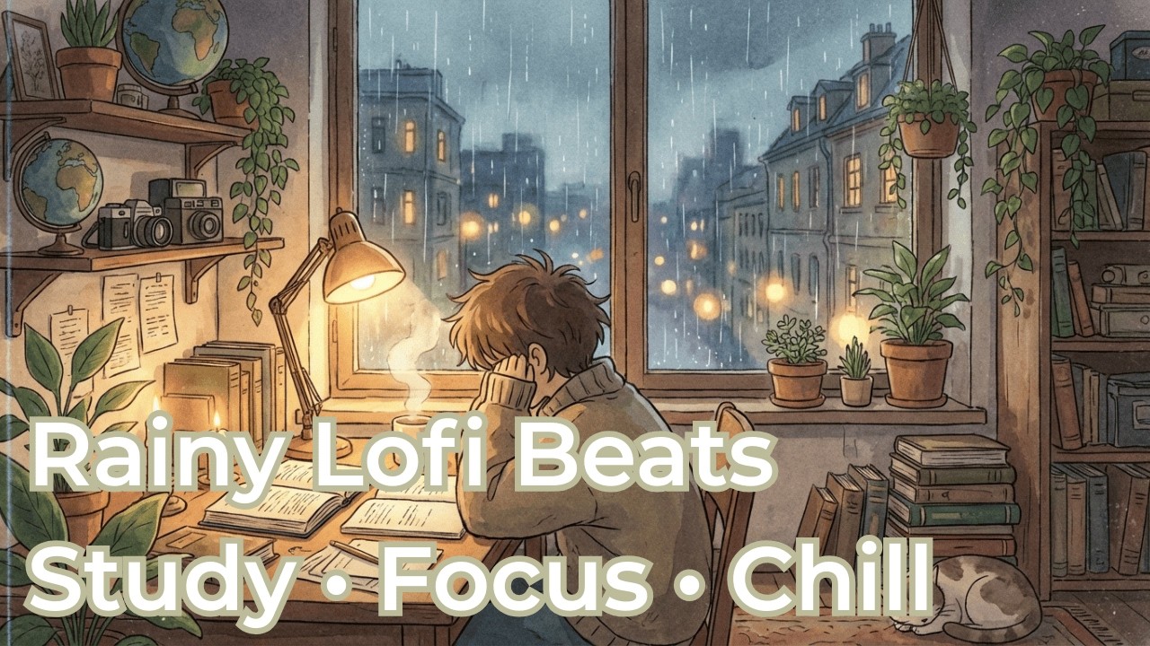 Rainy Lofi Beats for Study & Focus 🌧️ | 1-Hour Chill Mix