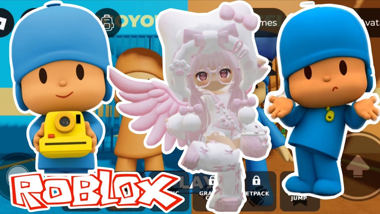 ROBLOX Pocoyo prisoner and police prison run 💔😭🍭💕 #gameplay #roblox #pocoyo