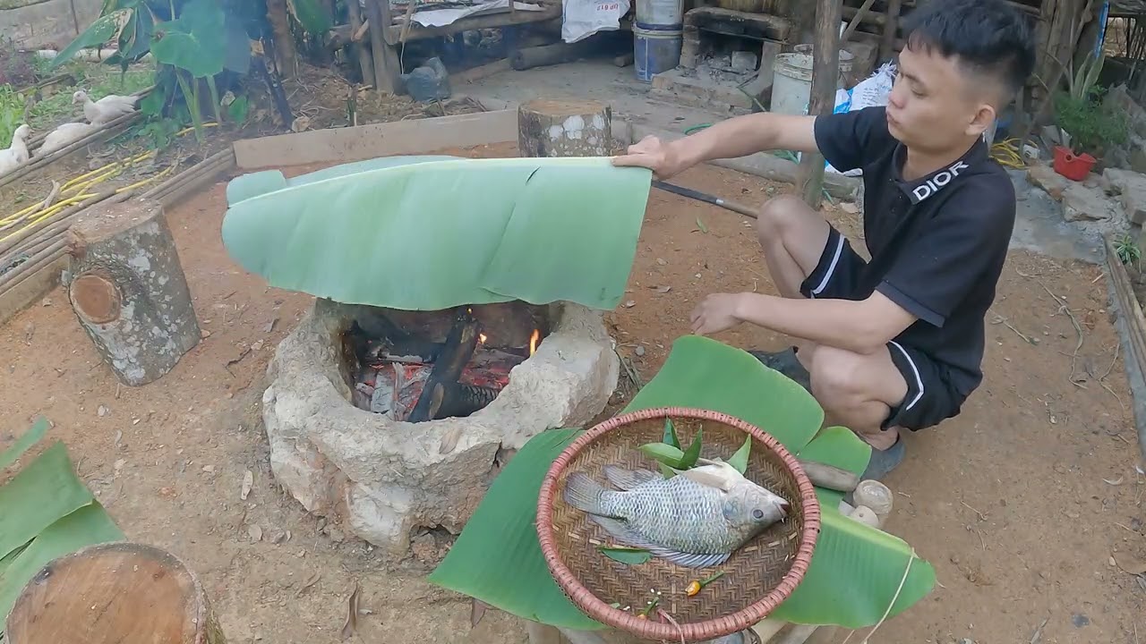 Wild Farm P9 | Catch and grill fish in banana leaves – Peaceful, wordless farm life