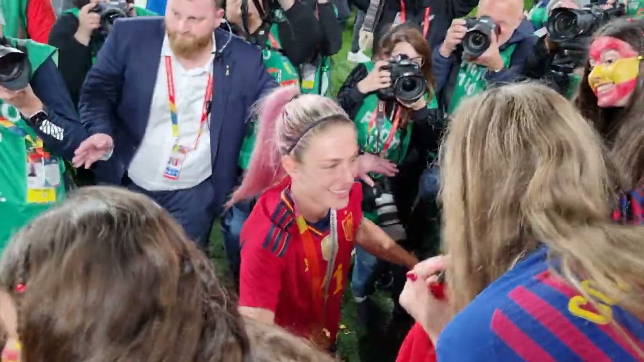 Salma and Alexia hugging fans,  FIFA Women's World Cup win Celebration