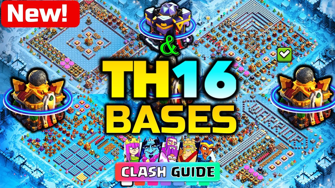 TH16 PROGRESS BASE LINK! NEW TH16 PROGRESS BASE WITH LINK! TH16 Home Base - Frost Age Scenery