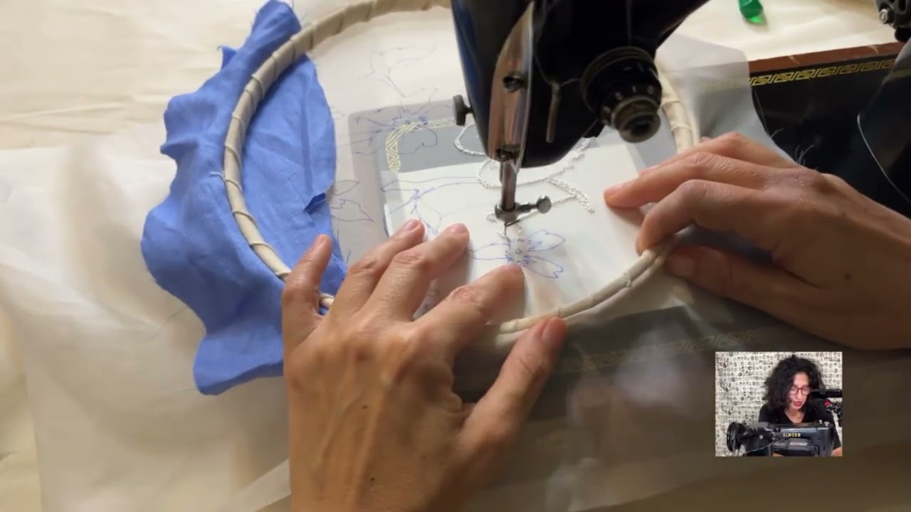 Sheer Fabric Embroidery Is Easier Than You Think / Free Motion Stitching on a Sewing Machine