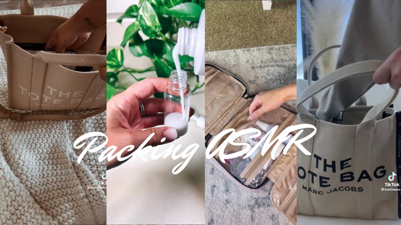 Packing for travel ASMR | travel bag, toilet bag, carry on | 👛👜