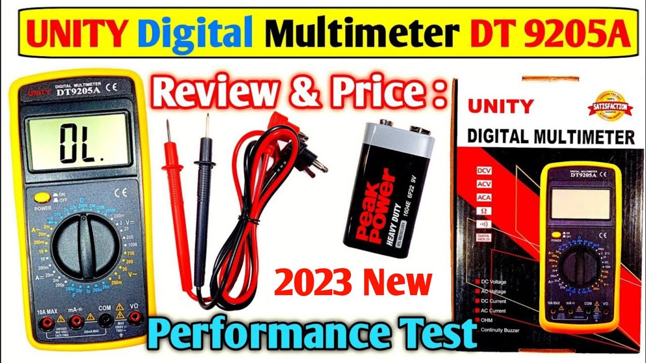 Unity Digital Multimeter DT9205A Review & Performance Test Unboxing | 2023 Best Multimeter Low Price