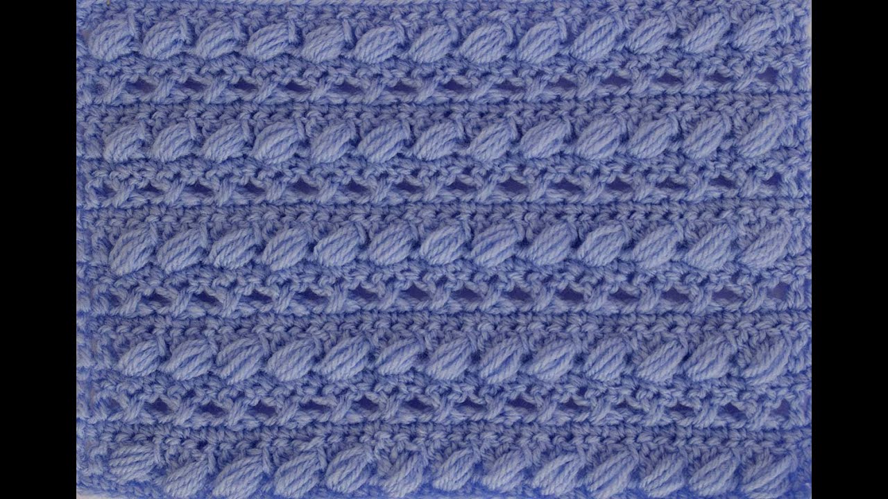 Punto a crochet combinado con punto puff