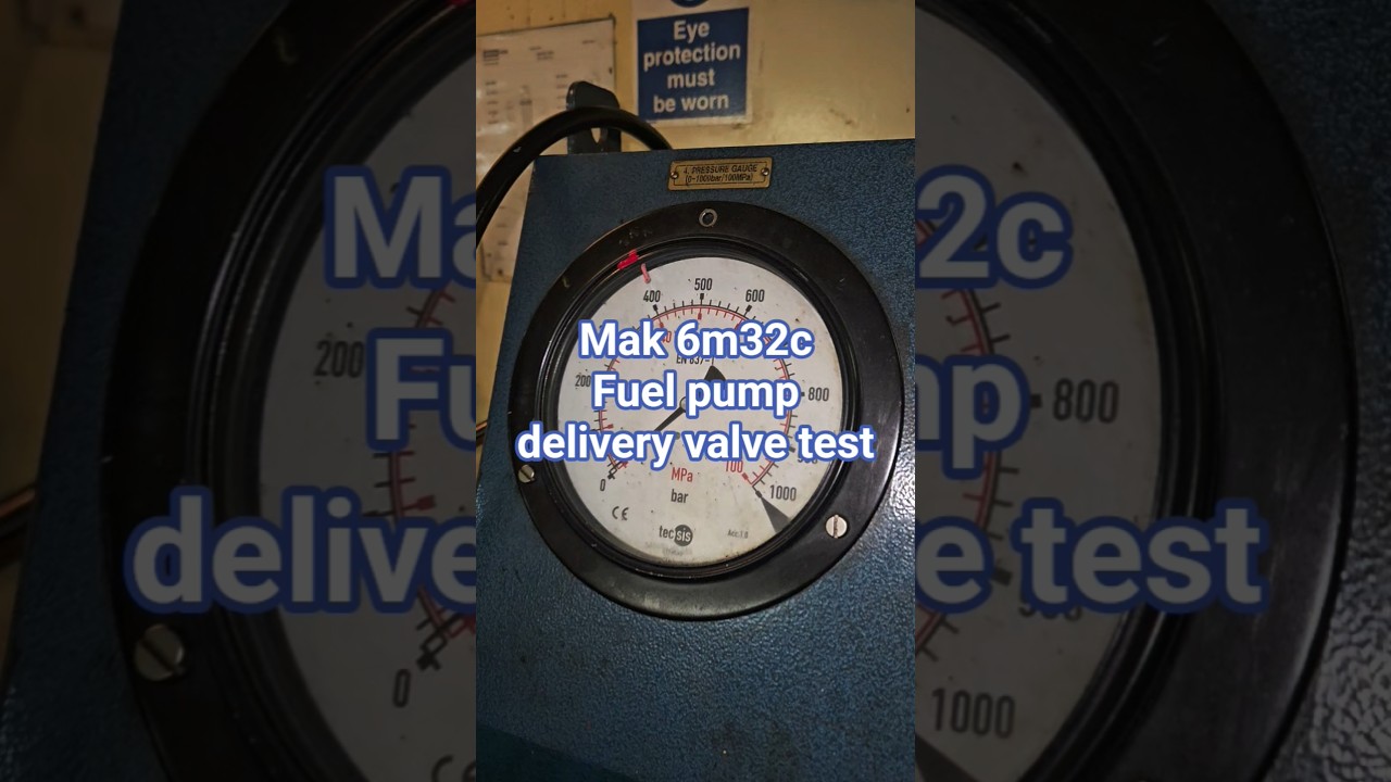 mak 6m32c fuel pump #generator #marinediesel #pump #test #fuel #tech #mechanic #ship #technology
