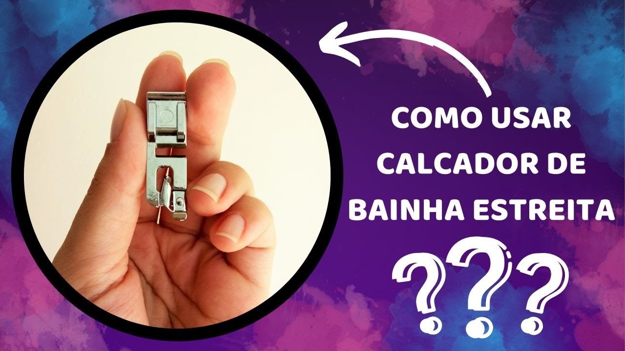 Como usar o calcador de bainha estreita/lenço? Te ensino de duas maneiras!
