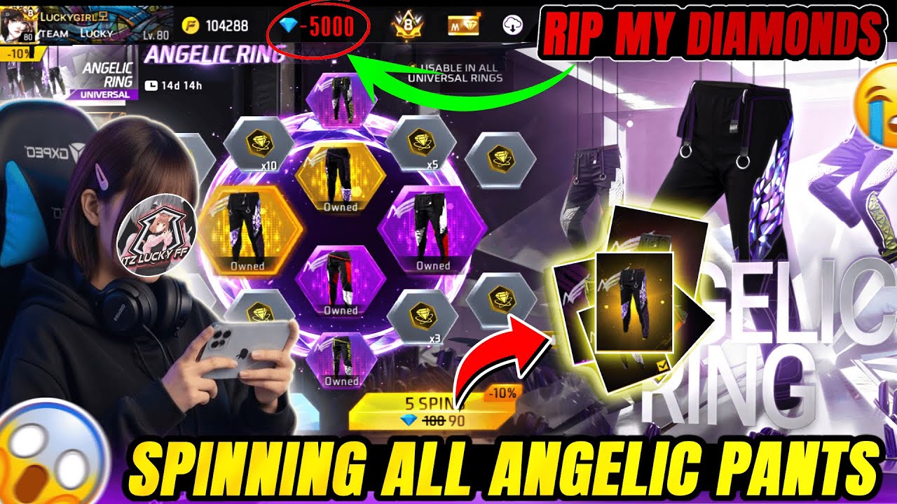 SPINNING THE ANGELIC PANTS RIP ALL MY DIAMONDS 😭