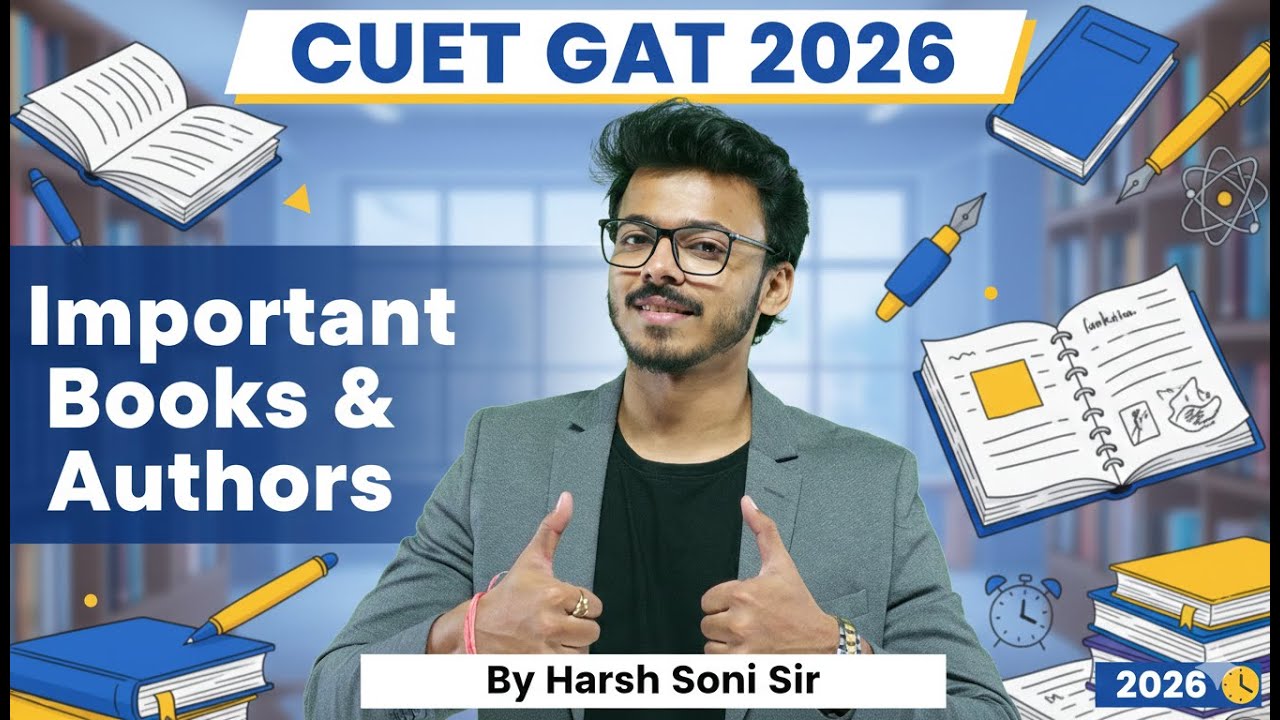 Important Books & Authors | CUET GAT 2026 | By Harsh Soni