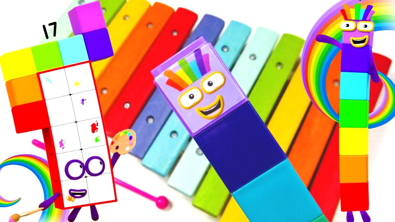NUMBERBLOCKS | LUCKY NUMBER 7| *BEST NUMBERBLOCK VIDEO* | COLOURFUL RAINBOW TOY