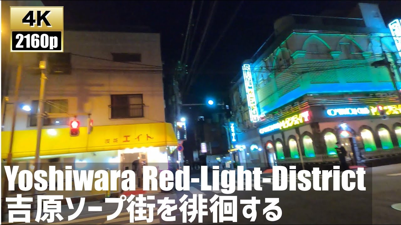 Прогулка по району красных фонарей Ёсивара осенью【4K60fps-Japan Travel】2020.11
