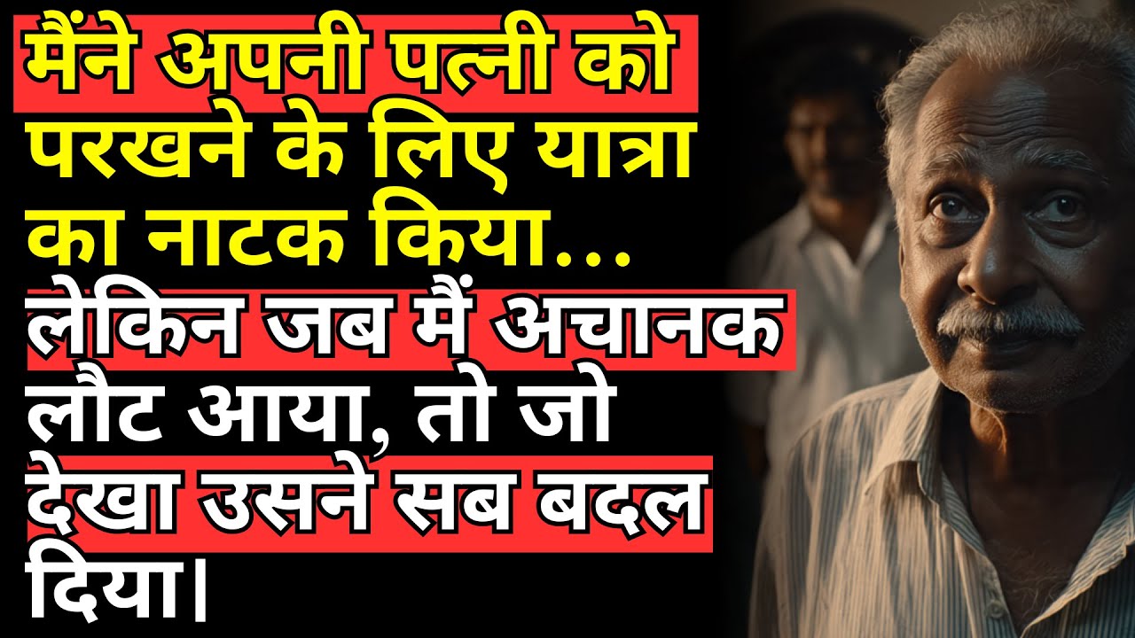 मैंने अपनी पत्नी को परखने के लिए यात्रा का नाटक किया… लेकिन जब मैं अचानक लौट आया, तो जो देखा उसने सब