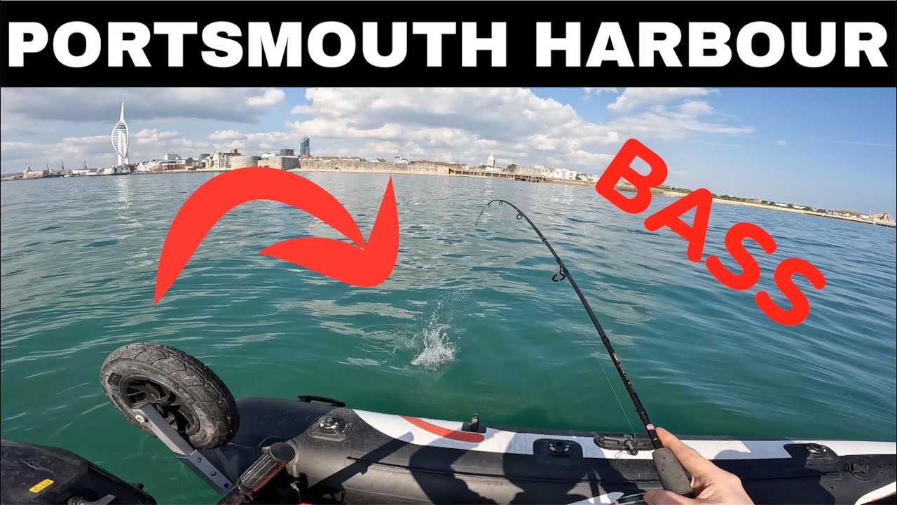 BASS LURE Fishing PORTSMOUTH HARBOUR | Inflatable Boat Fishing | Sea Fishing UK
