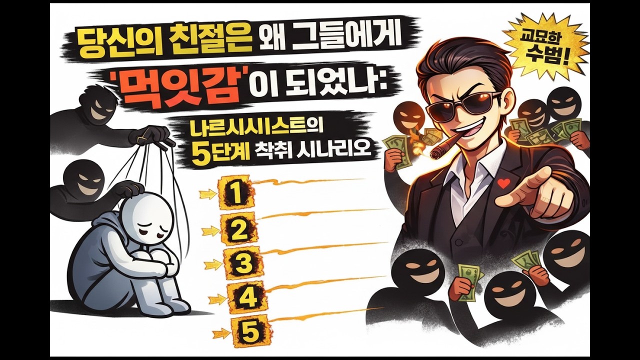 당신의 친절은 왜 그들에게 '먹잇감'이 되었나: 나르시시스트의 5단계 착취 시나리오